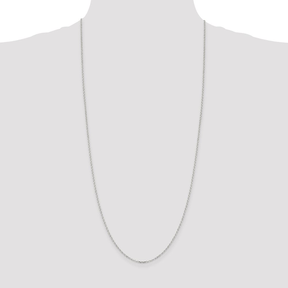 Sterling Silver 1.75mm D.C. Rolo Cable Chain Size 30