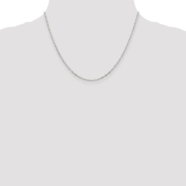 Sterling Silver 1.75mm Elongated Open Link Chain Size 18