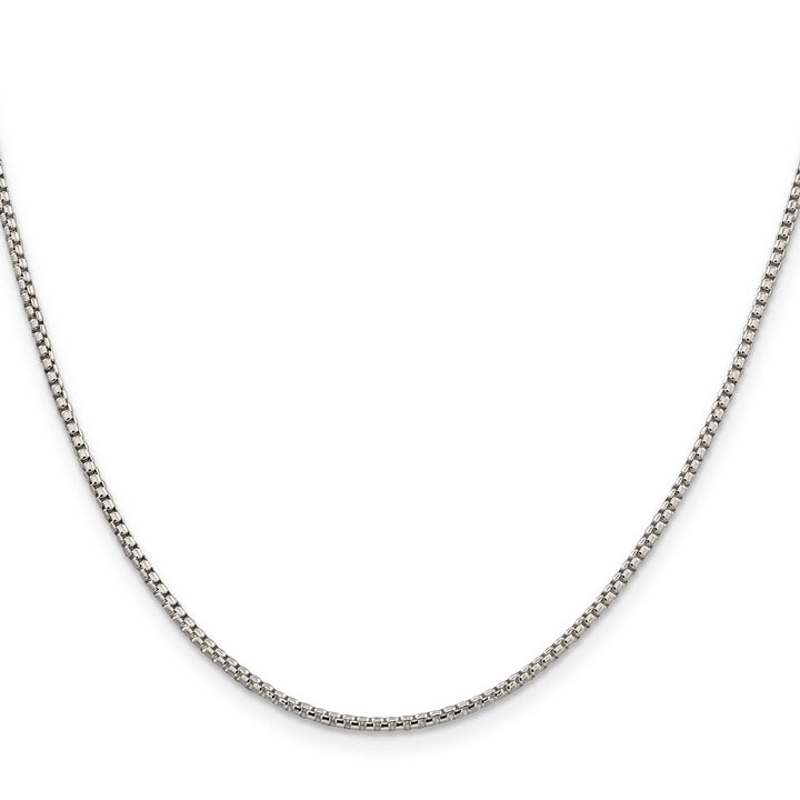 Sterling Silver 1.75mm Round Box Chain 26 Inch