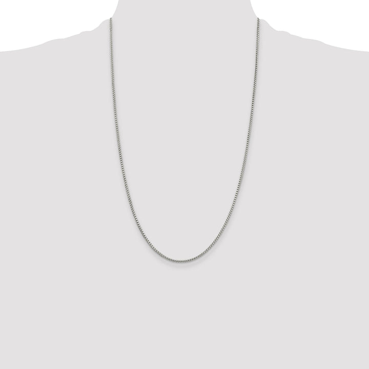 Sterling Silver 1.75mm Round Box Chain 26 Inch