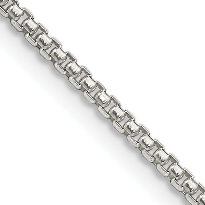 Sterling Silver 1.75mm Round Box Chain 26 Inch