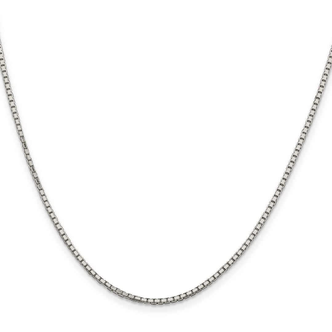 Sterling Silver 1.7mm 8 Sided Box Chain 26 Inch