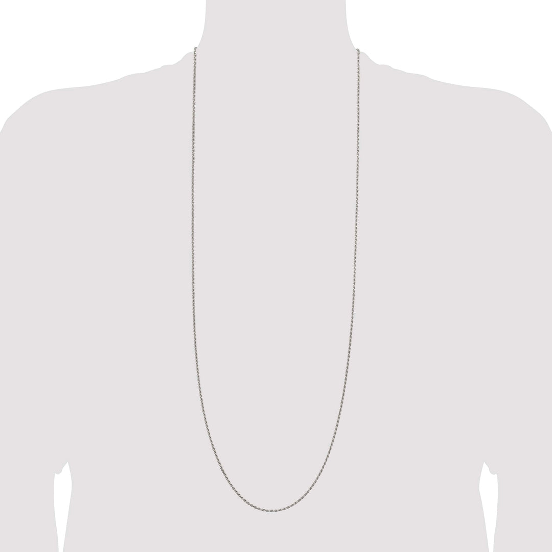 Sterling Silver 1.7mm D.C. Rope Chain