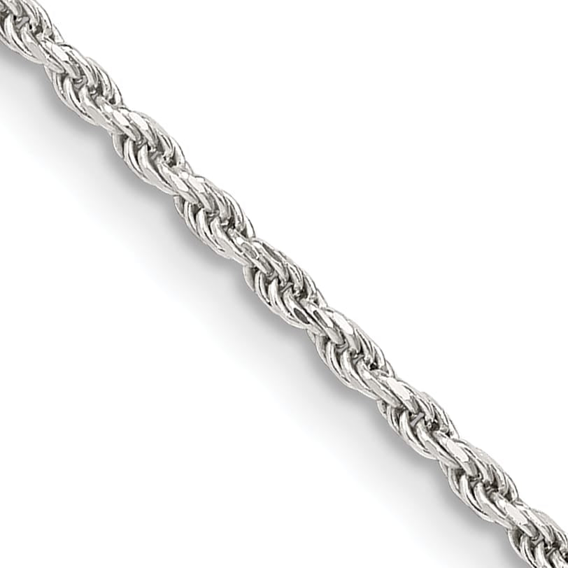 Sterling Silver 1.7mm D.C. Rope Chain