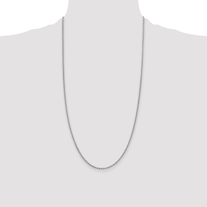 Sterling Silver 1.7mm D.C. Rope Chain