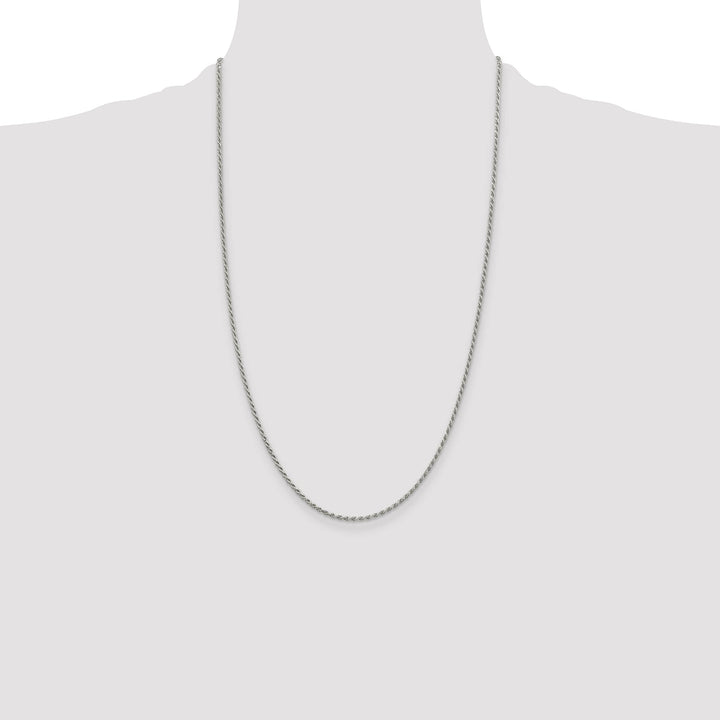 Sterling Silver 1.7mm D.C. Rope Chain