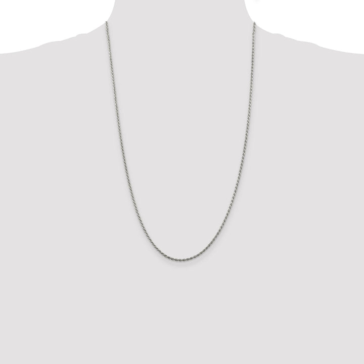 Sterling Silver 1.85mm D.C. Rope Chain