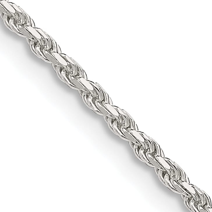 Sterling Silver 1.85mm D.C. Rope Chain