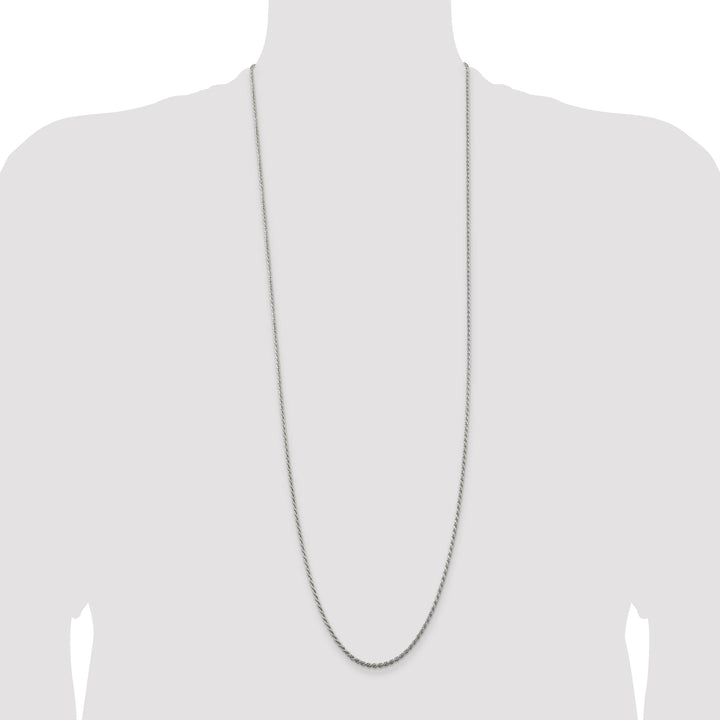 Sterling Silver 1.85mm D.C. Rope Chain