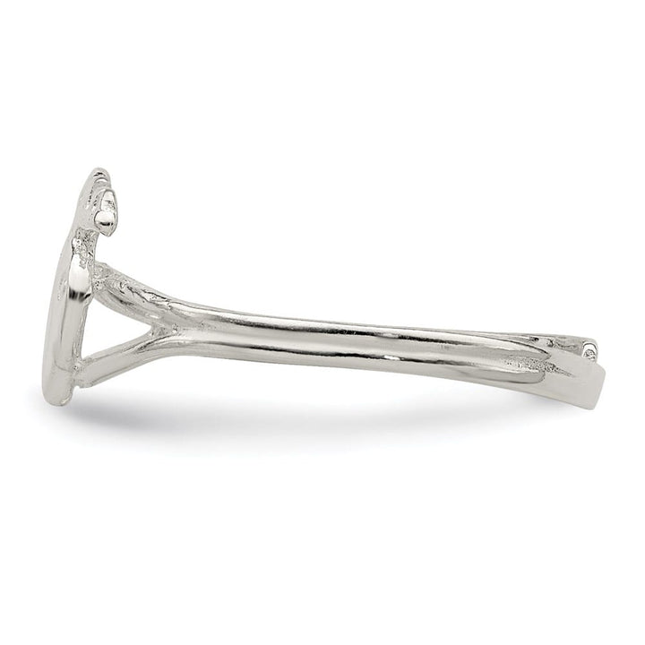 Sterling Silver 1 mm Heart Lock & Key Toe Ring