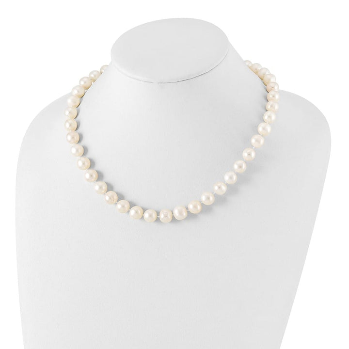 Sterling Silver 10-11mm White Round Cultured Pearl 18 inch Necklace