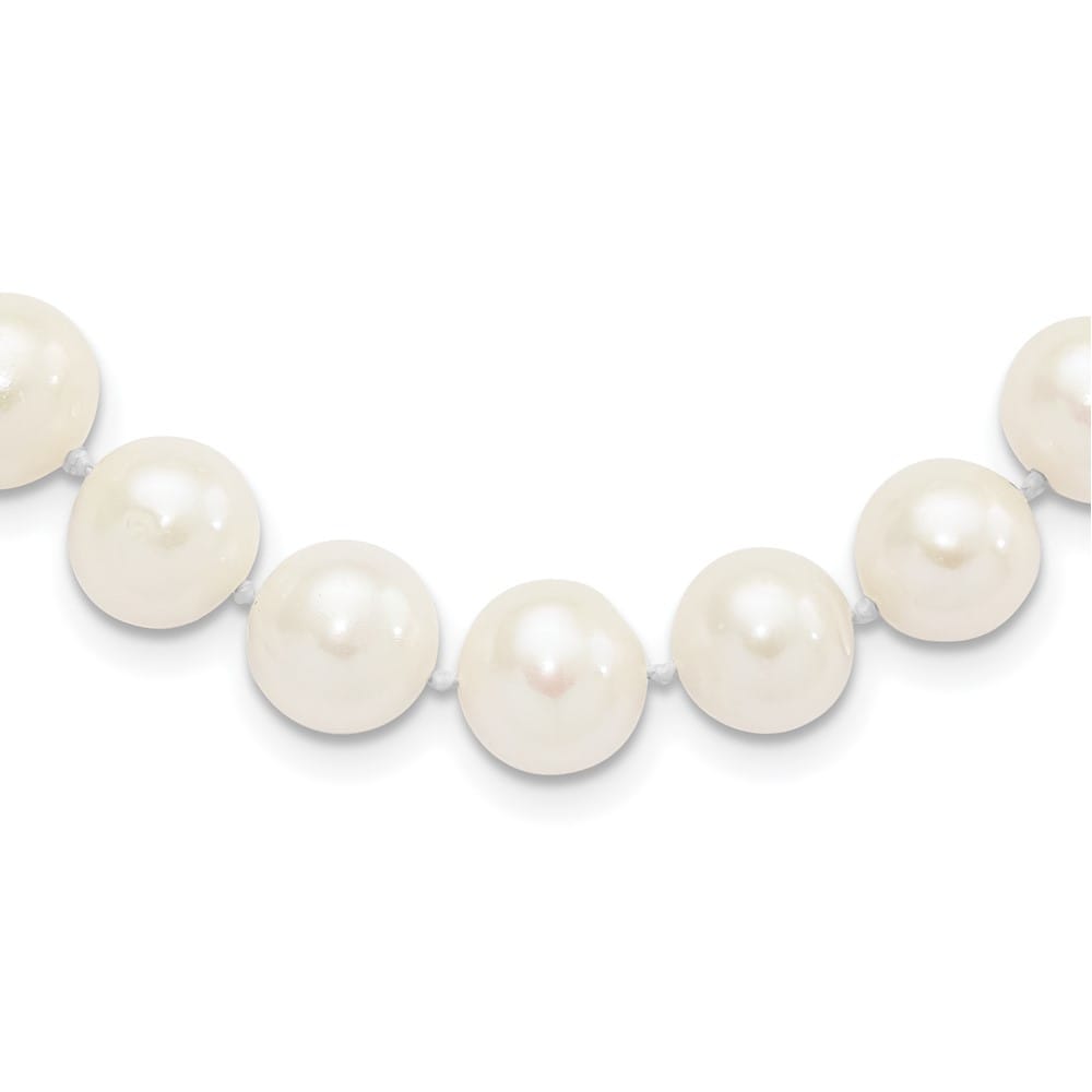 Sterling Silver 10-11mm White Round Cultured Pearl 18 inch Necklace