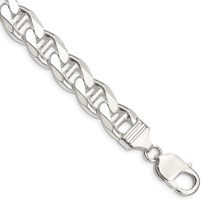 Sterling Silver 10.8mm D.C. Flat Anchor Curb Bracelet
