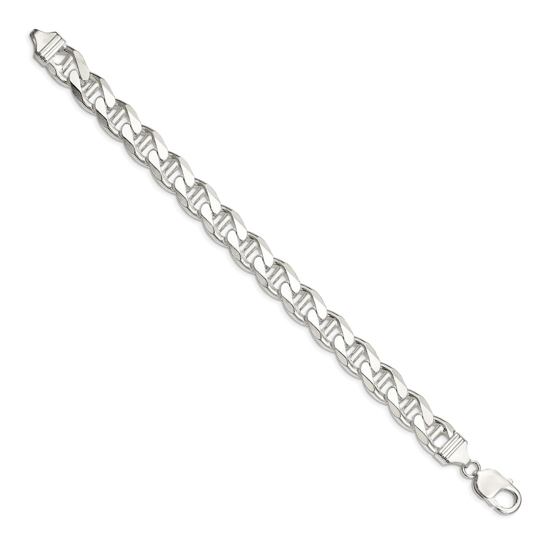 Sterling Silver 10.8mm D.C. Flat Anchor Curb Bracelet