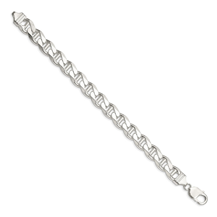 Sterling Silver 10.8mm D.C. Flat Anchor Curb Bracelet