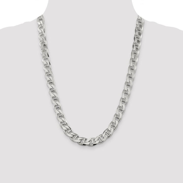 Sterling Silver 10.8mm D.C. Flat Anchor Curb Chain