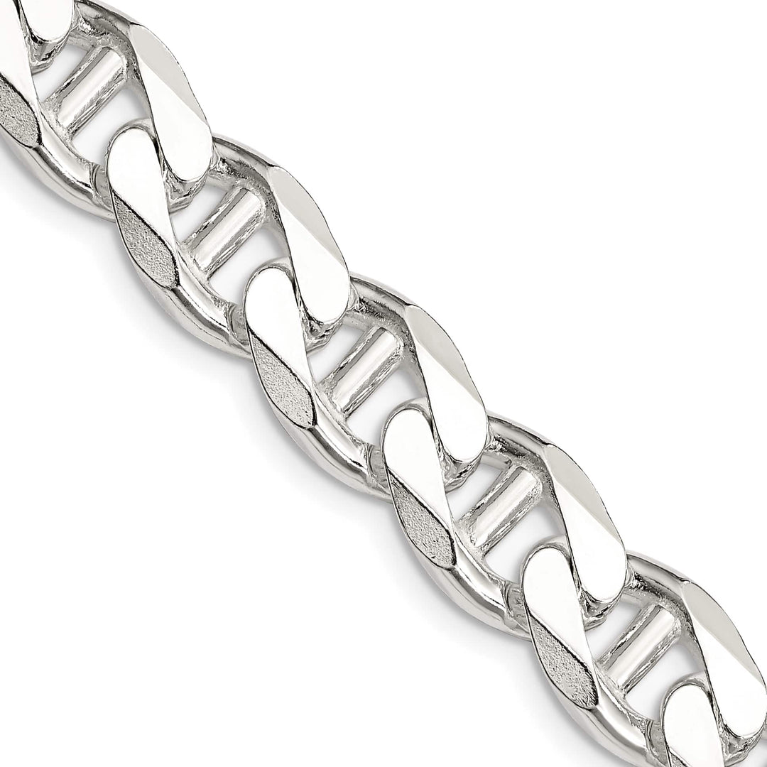 Sterling Silver 10.8mm D.C. Flat Anchor Curb Chain