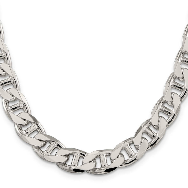 Sterling Silver 10.8mm D.C. Flat Anchor Curb Chain