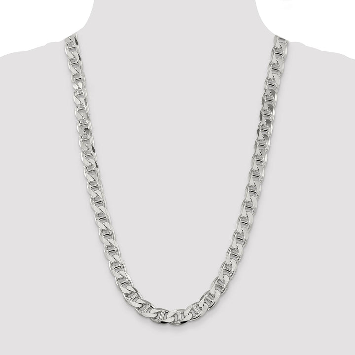 Sterling Silver 10.8mm D.C. Flat Anchor Curb Chain