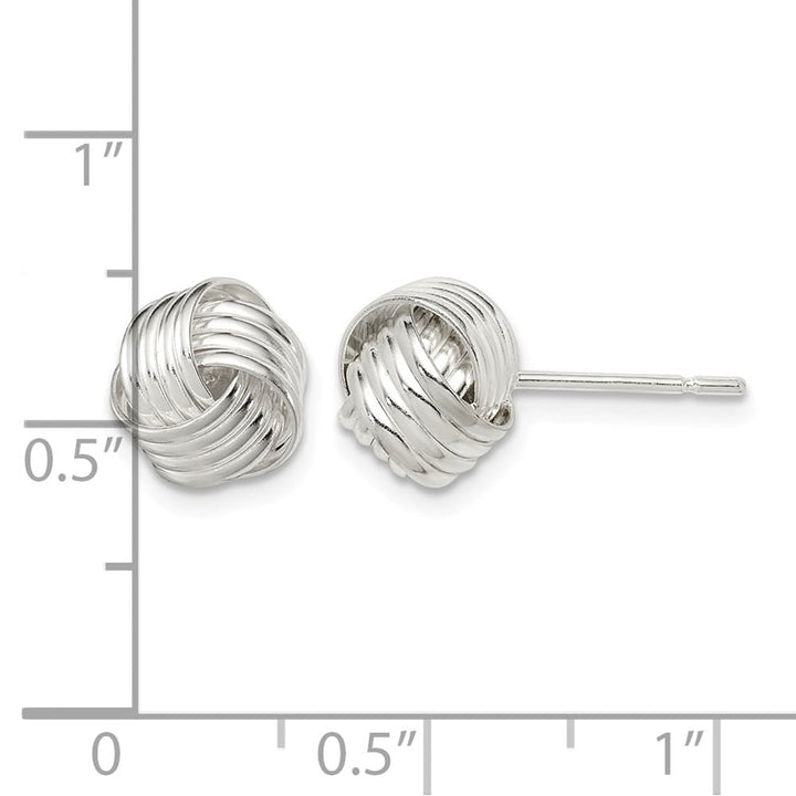 Sterling Silver 10mm Love Knot Post Earrings