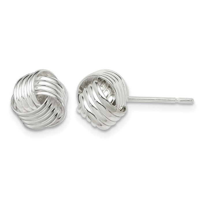 Sterling Silver 10mm Love Knot Post Earrings