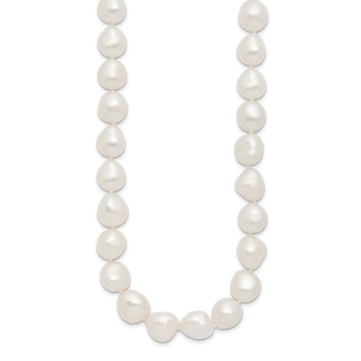 Sterling Silver 11-12mm White Baroque Cultured Pearl 18 inch Necklace