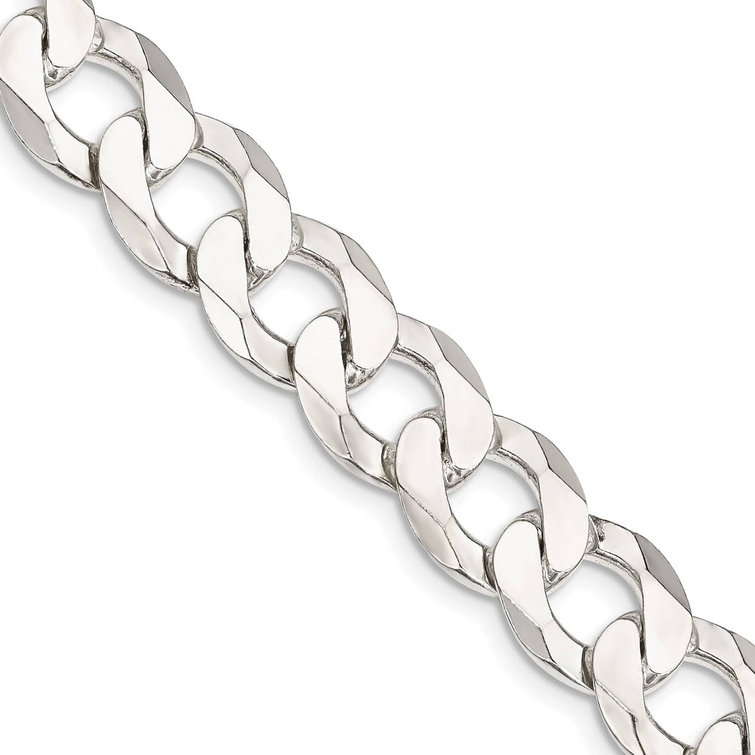 Sterling Silver 11.75mm Flat Curb Chain