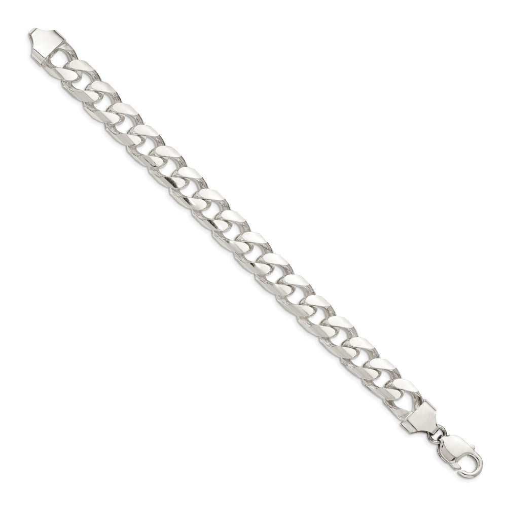 Sterling Silver 11mm Domed with Side D.C. Curb Bracelet