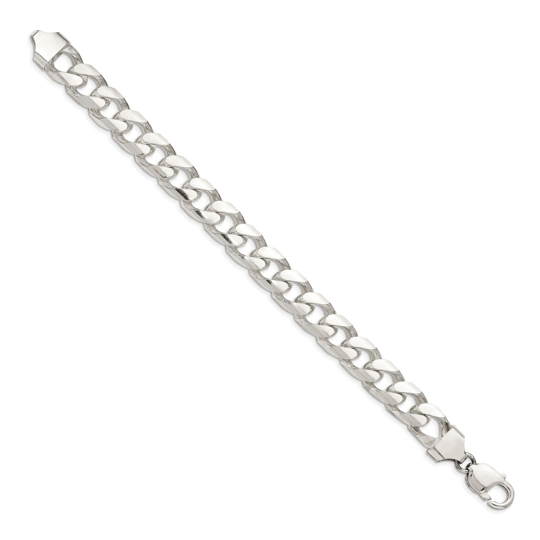 Sterling Silver 11mm Domed with Side D.C. Curb Bracelet