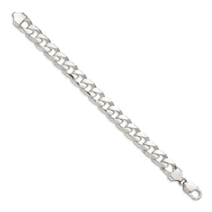 Sterling Silver 11mm Domed with Side D.C. Curb Bracelet