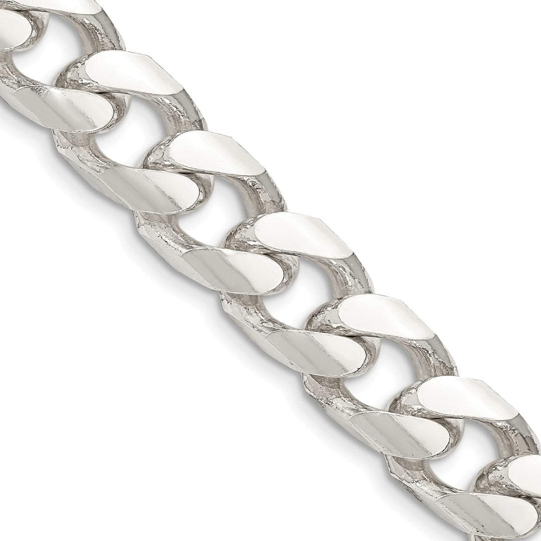 Sterling Silver 11mm Domed with Side D.C. Curb Chain