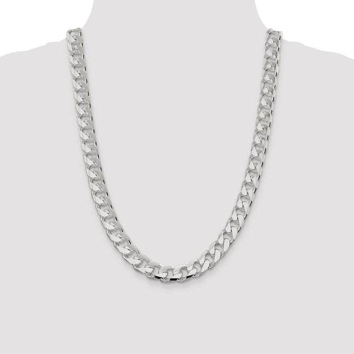 Sterling Silver 11mm Domed with Side D.C. Curb Chain