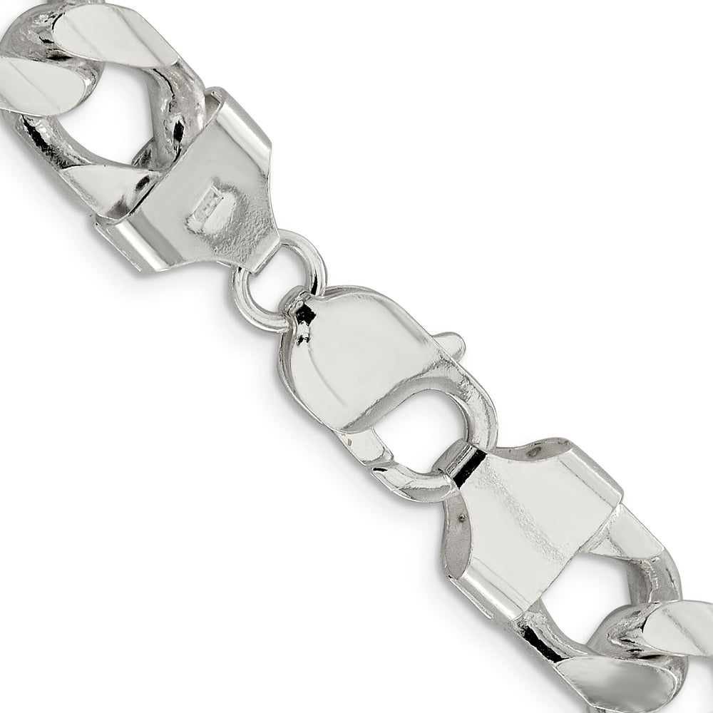 Sterling Silver 11mm Domed with Side D.C. Curb Chain