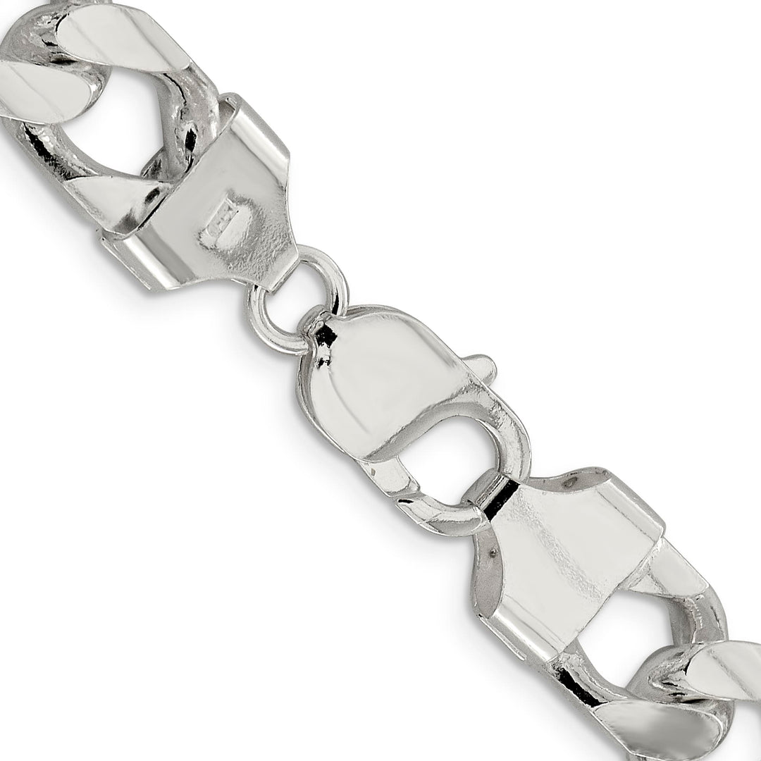 Sterling Silver 11mm Domed with Side D.C. Curb Chain