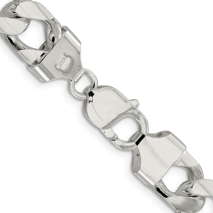 Sterling Silver 11mm Domed with Side D.C. Curb Chain