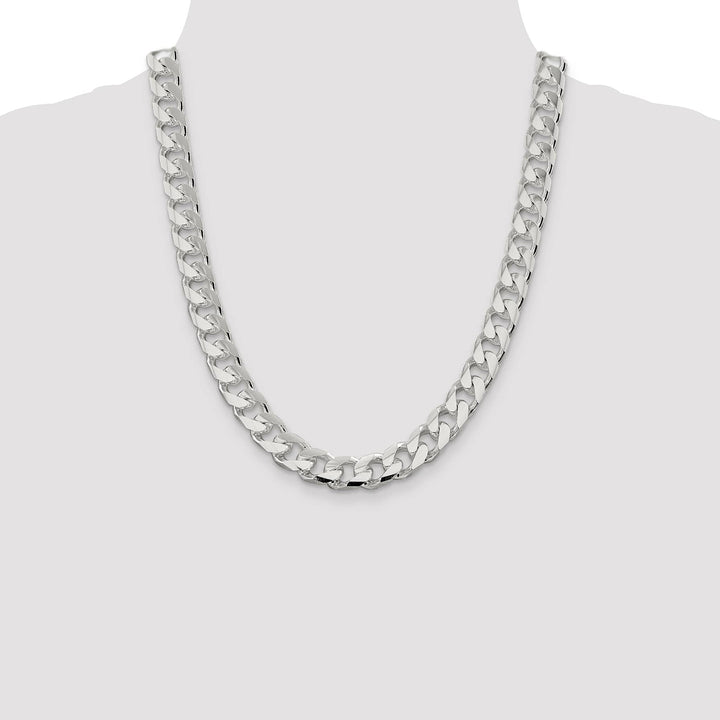 Sterling Silver 11mm Domed with Side D.C. Curb Chain