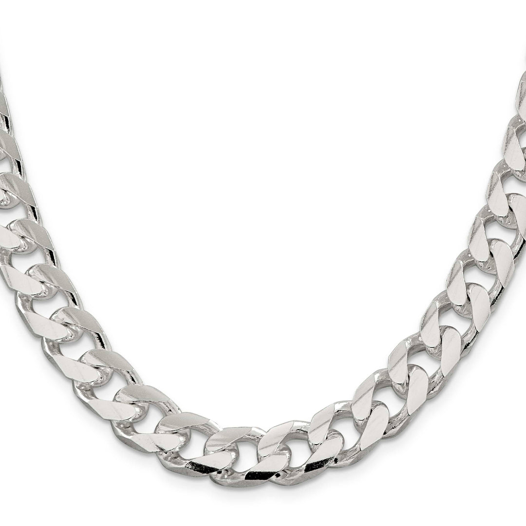 Sterling Silver 11mm Domed with Side D.C. Curb Chain