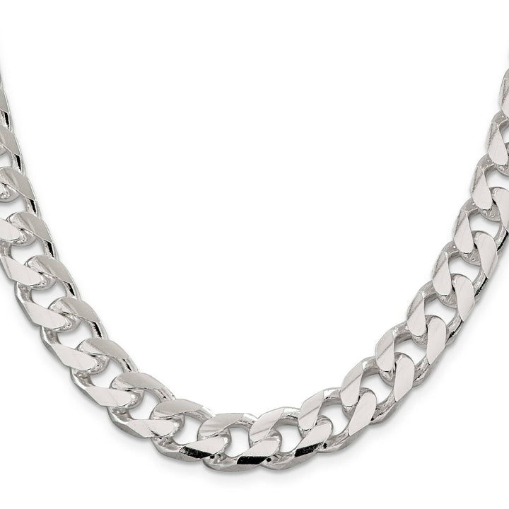 Sterling Silver 11mm Domed with Side D.C. Curb Chain