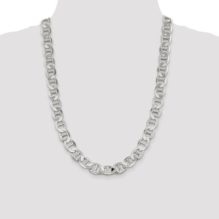 Sterling Silver 12.3mm Flat Anchor Chain Size 24