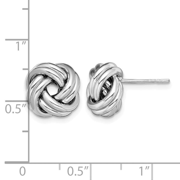 Sterling Silver 12mm Polished Love Knot Post Earrings