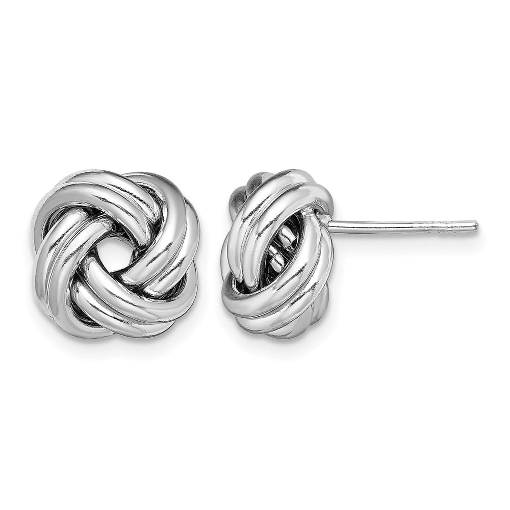 Sterling Silver 12mm Polished Love Knot Post Earrings