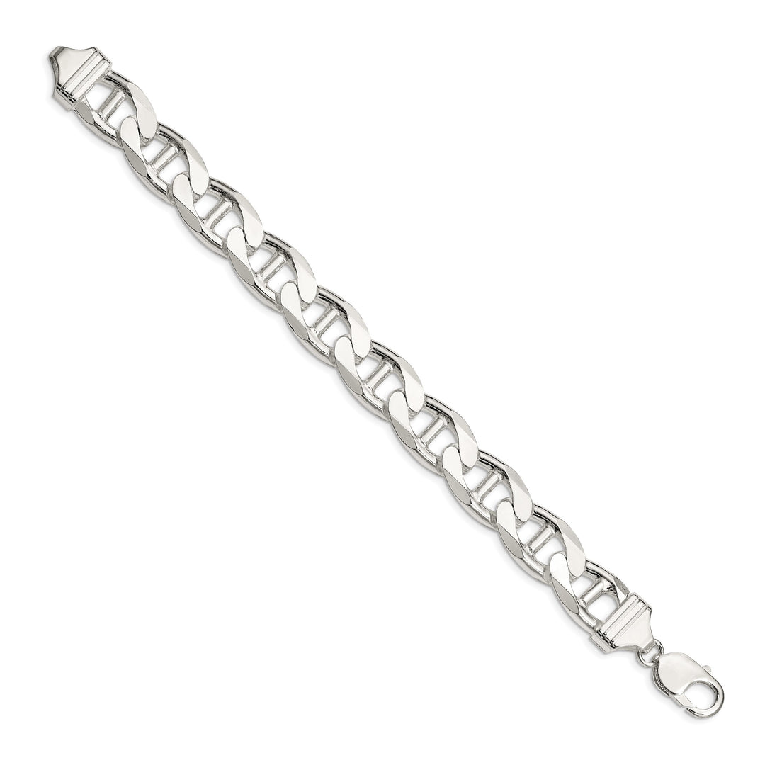 Sterling Silver 13.5mm D.C. Flat Anchor Curb Bracelet