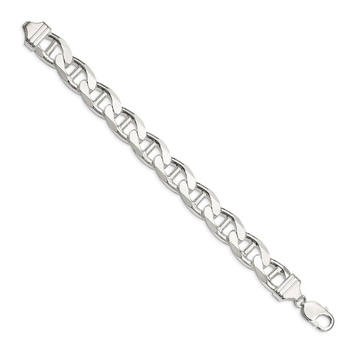 Sterling Silver 13.5mm D.C. Flat Anchor Curb Bracelet