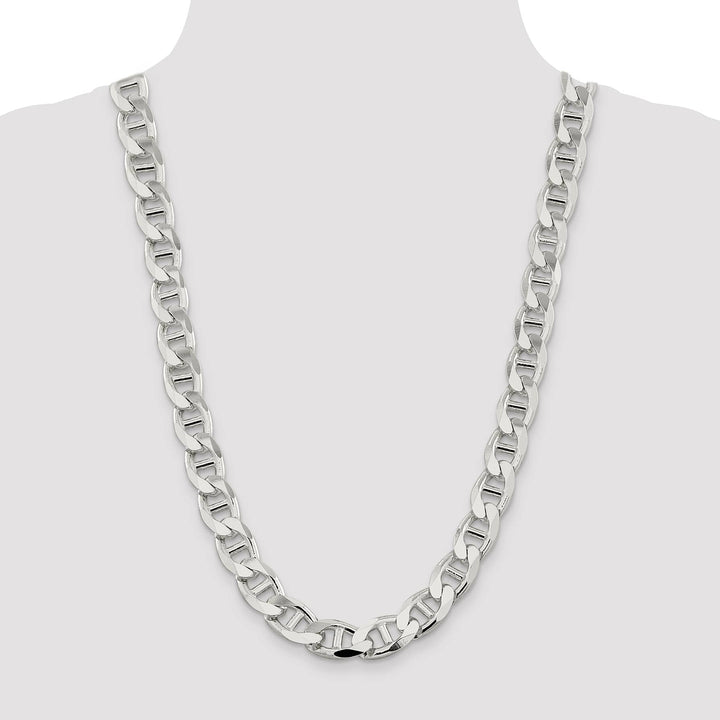 Sterling Silver 13.5mm D.C. Flat Anchor Curb Chain