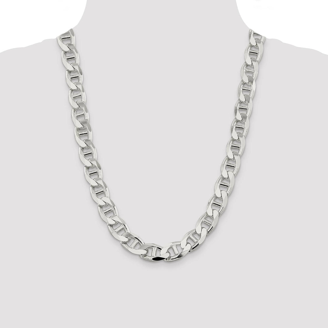 Sterling Silver 13.5mm D.C. Flat Anchor Curb Chain