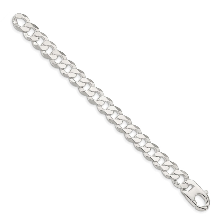 Sterling Silver 14mm Flat Curb Bracelet 9 Inch