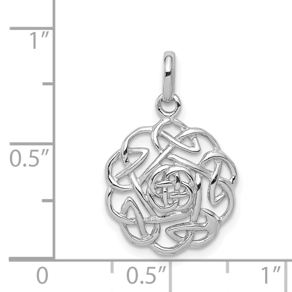 Sterling Silver 14mm Polished Celtic Pendant