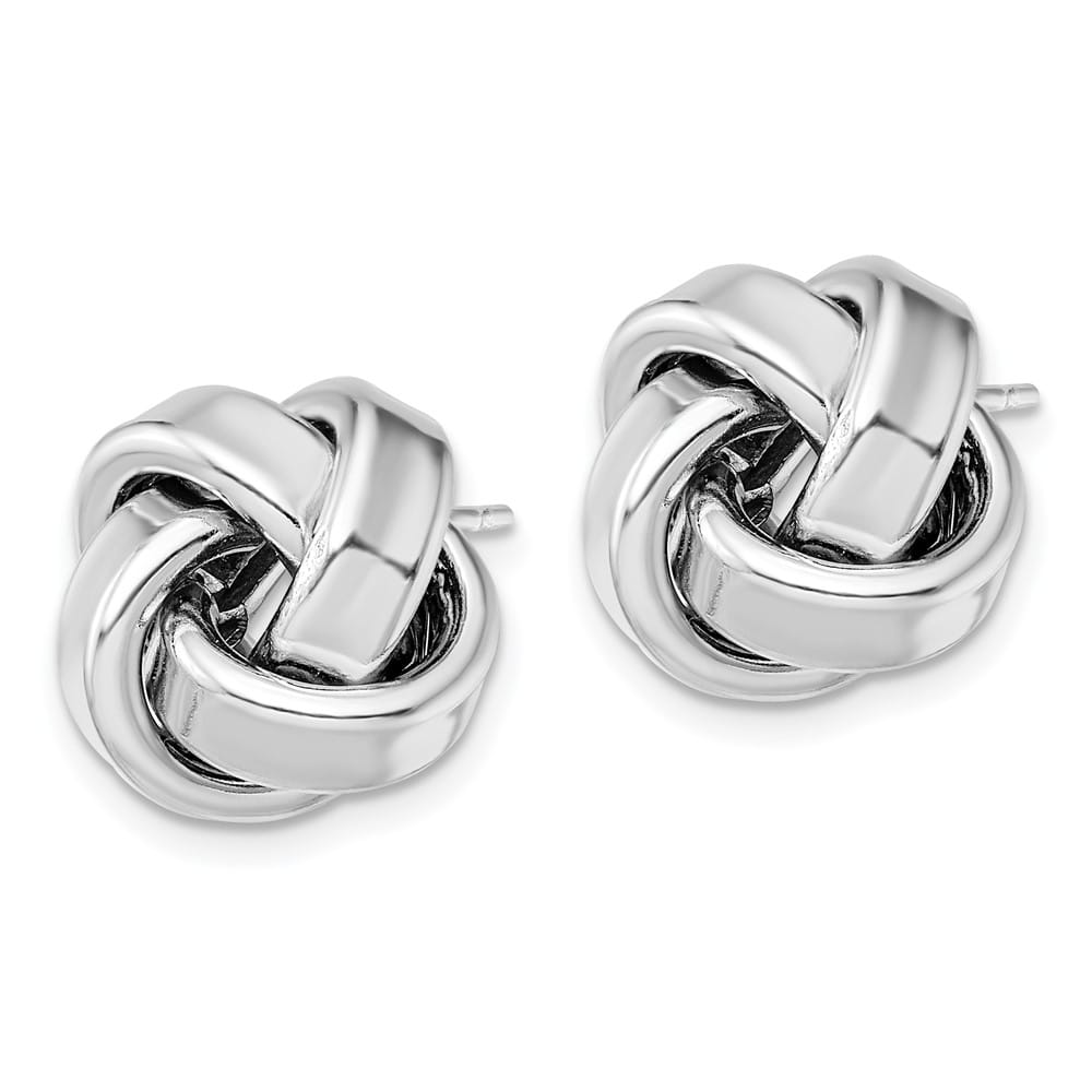 Sterling Silver 15mm Polished Love Knot Post Earrings
