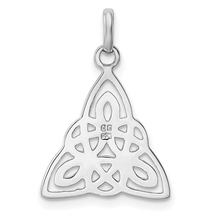 Sterling Silver 16mm Polished Celtic Symbol Pendant