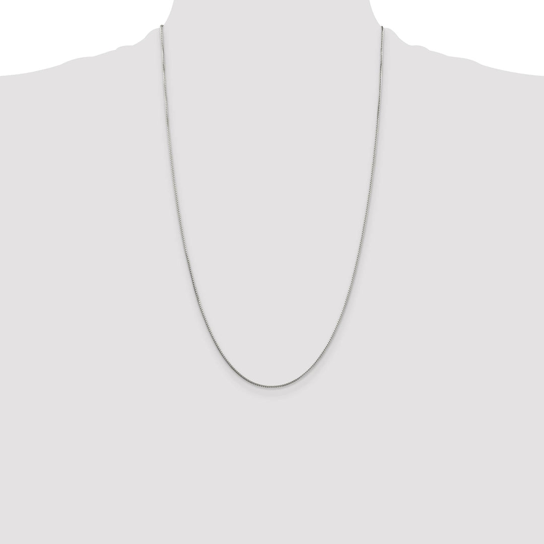 Sterling Silver 1mm 8 Sided Box Chain 26 Inch